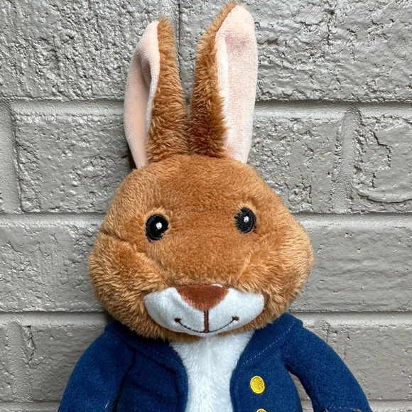 Kohls Cares Peter Rabbit Brown 11" Blue Jacket Gold Buttons Plush Stuffed Animal - Picture 2 of 5